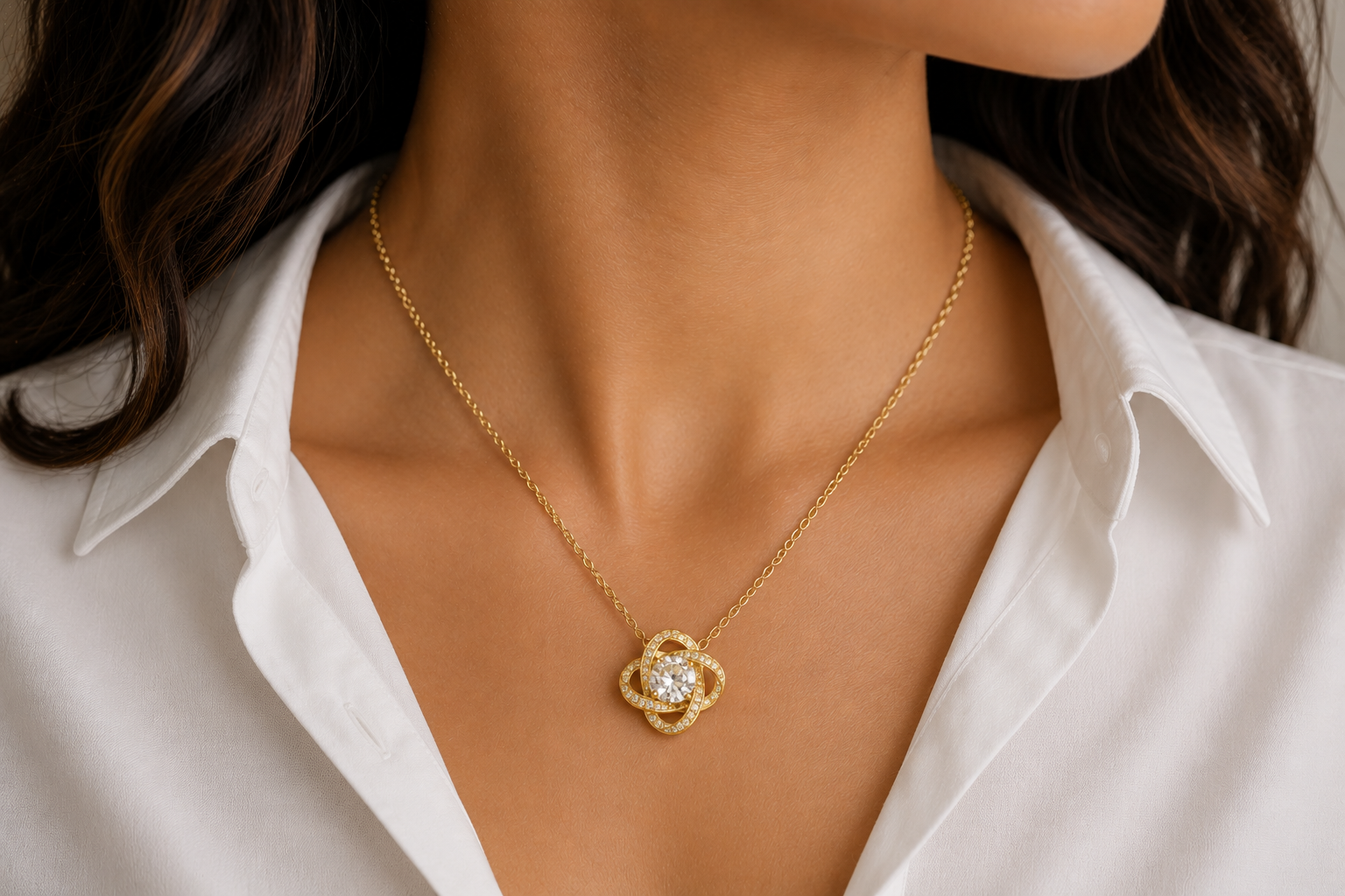Love Knot Necklace for Wife | "You Are the Best Thing That Ever Happened to Me" Gift