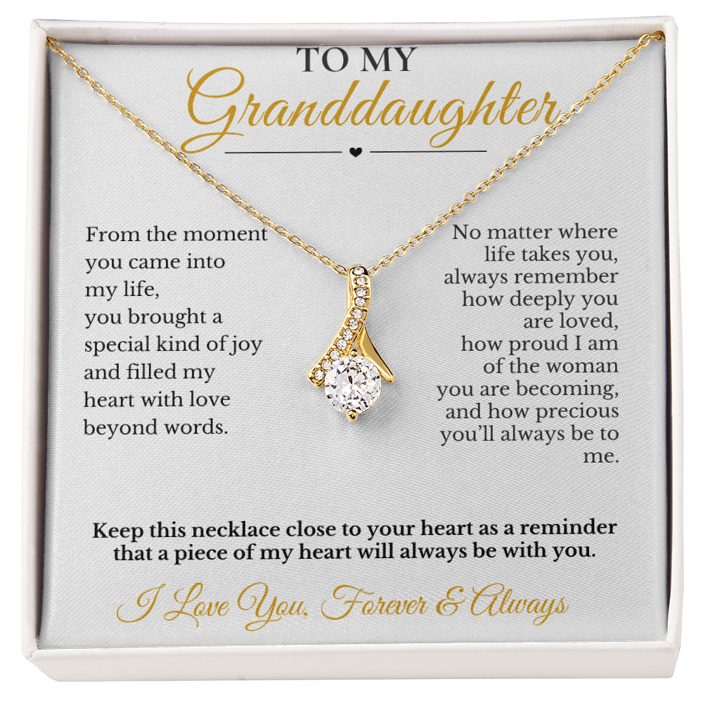 To My Granddaughter – A Piece of My Heart Forever Necklace