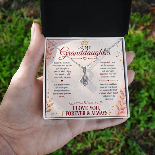To My Granddaughter – A Piece of My Heart Forever Necklace