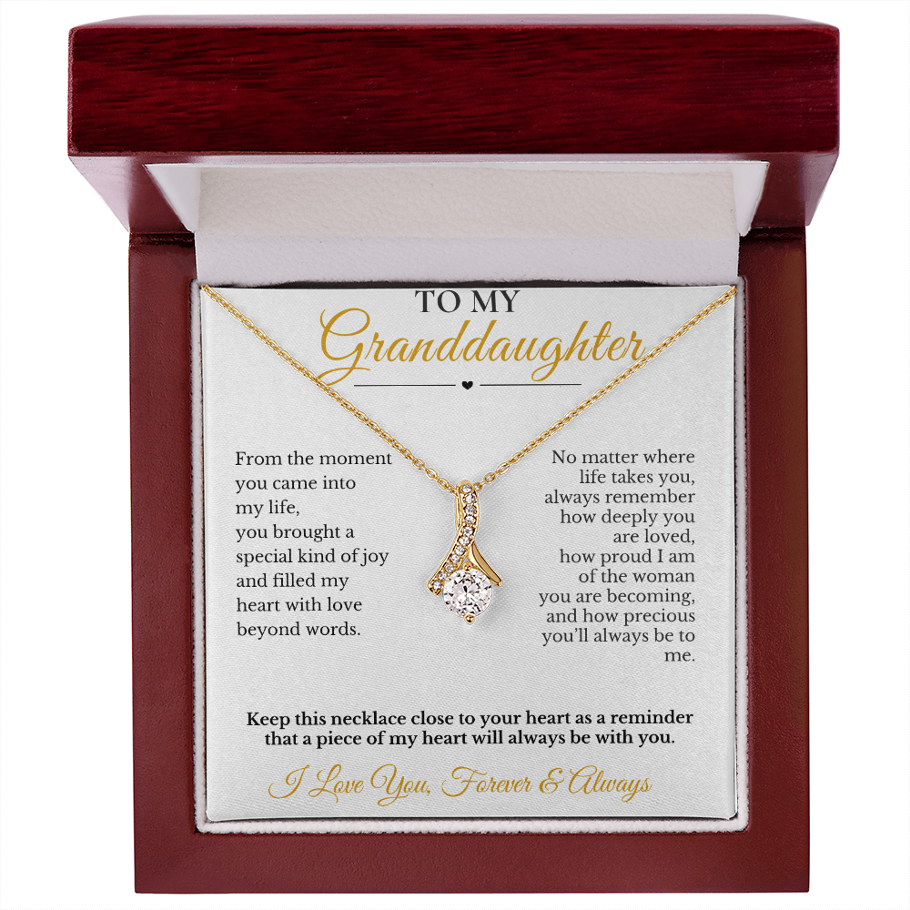To My Granddaughter – A Piece of My Heart Forever Necklace