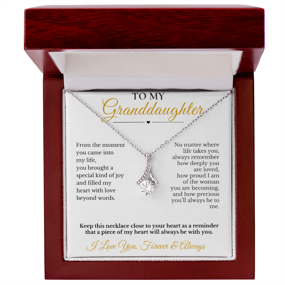 To My Granddaughter – A Piece of My Heart Forever Necklace