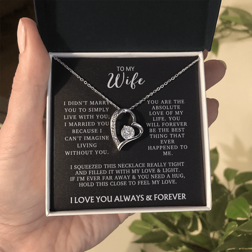 To My Wife – I Can't Imagine Life Without You | Heart Necklace